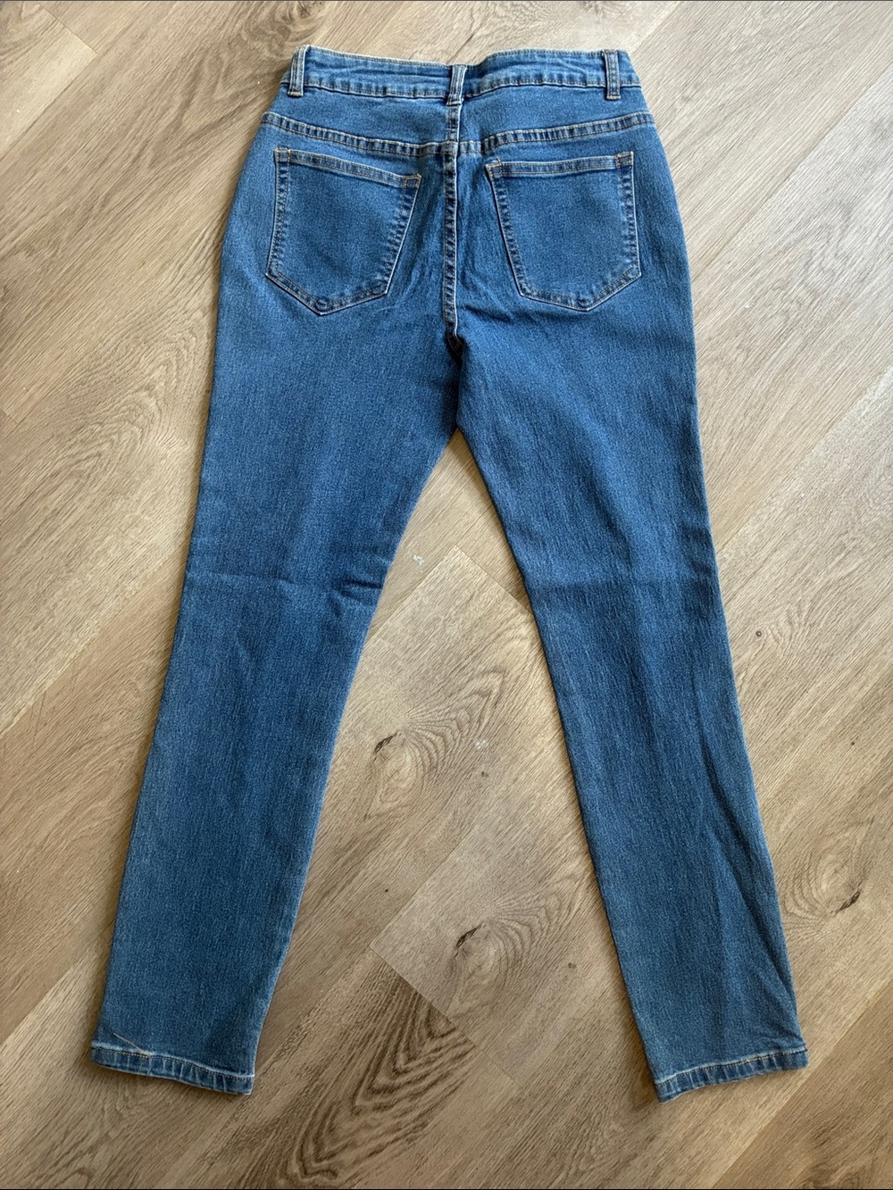 A.Z.I Paint Splatter Skinny Jeans in Blue Denim - Picture 2 of 5